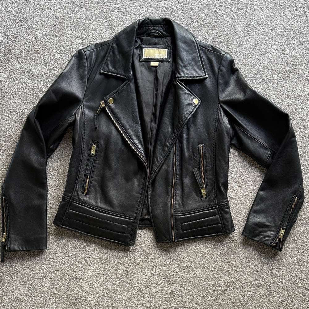 MICHAEL Michael Kors Black Leather Jacket